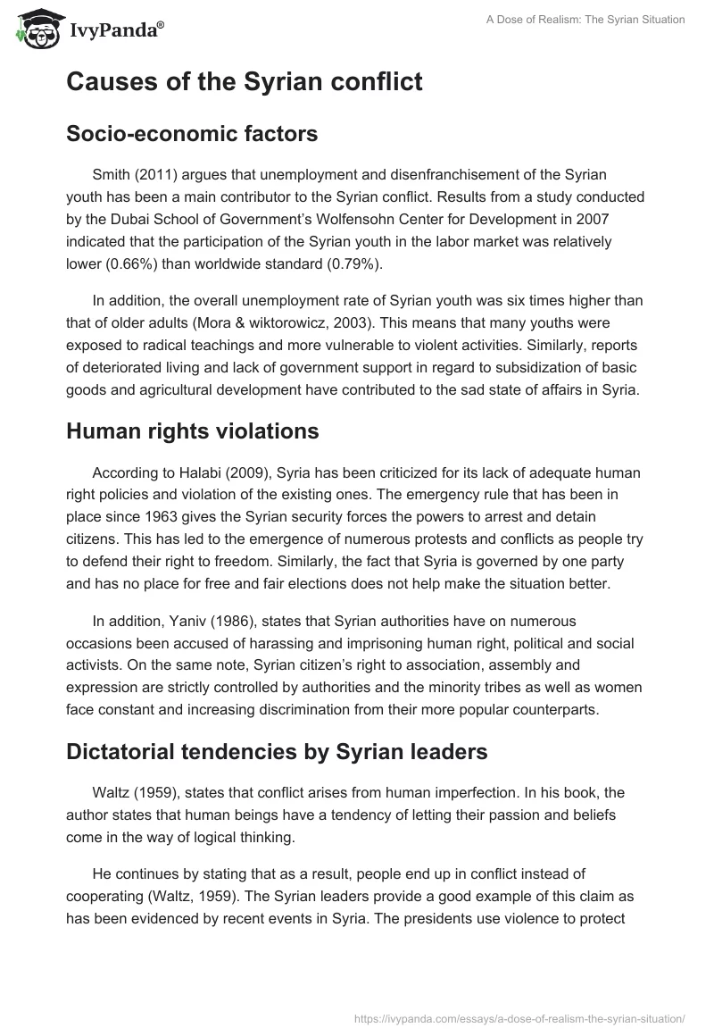 A Dose of Realism: The Syrian Situation. Page 3