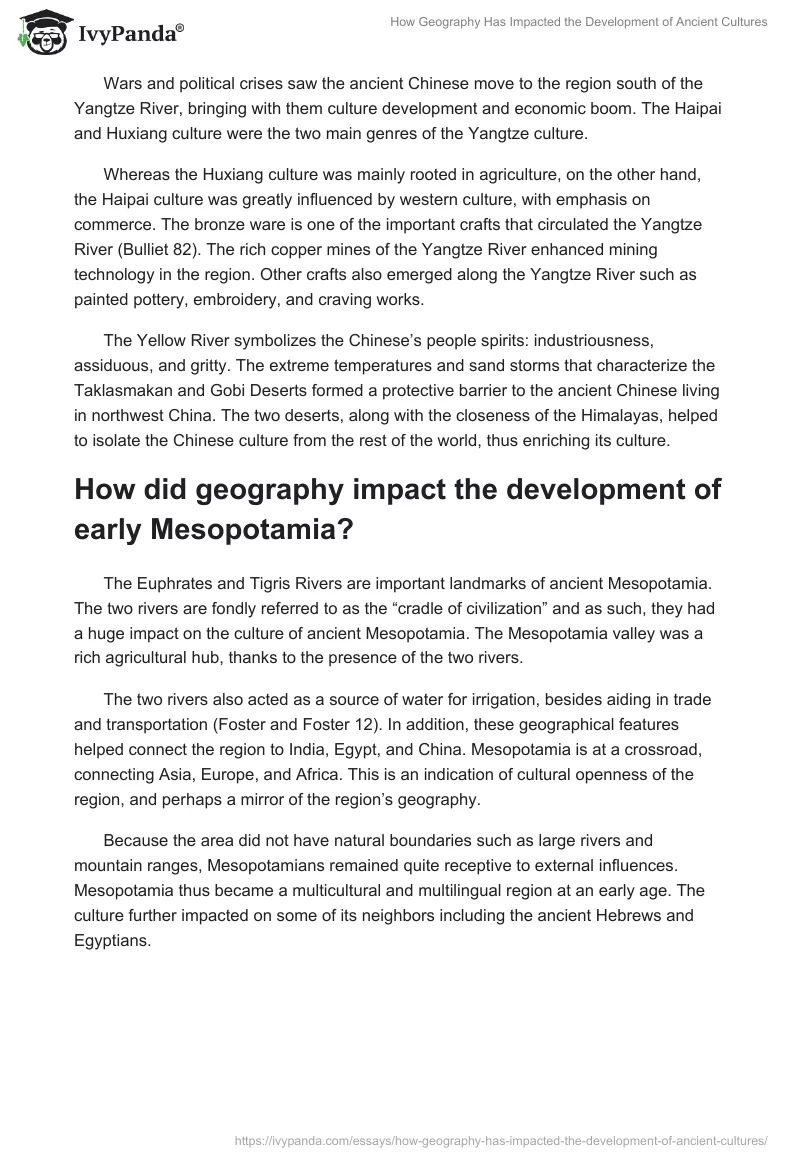 How Geography Has Impacted the Development of Ancient Cultures. Page 2