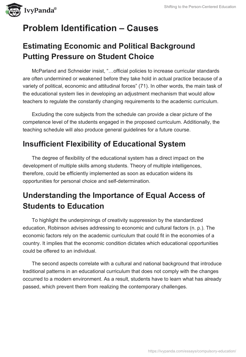 Shifting to the Person-Centered Education. Page 4