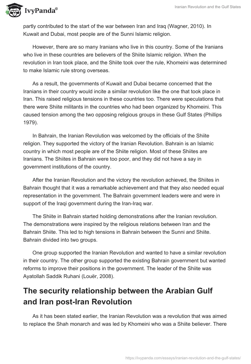 Iranian Revolution and the Gulf States. Page 3