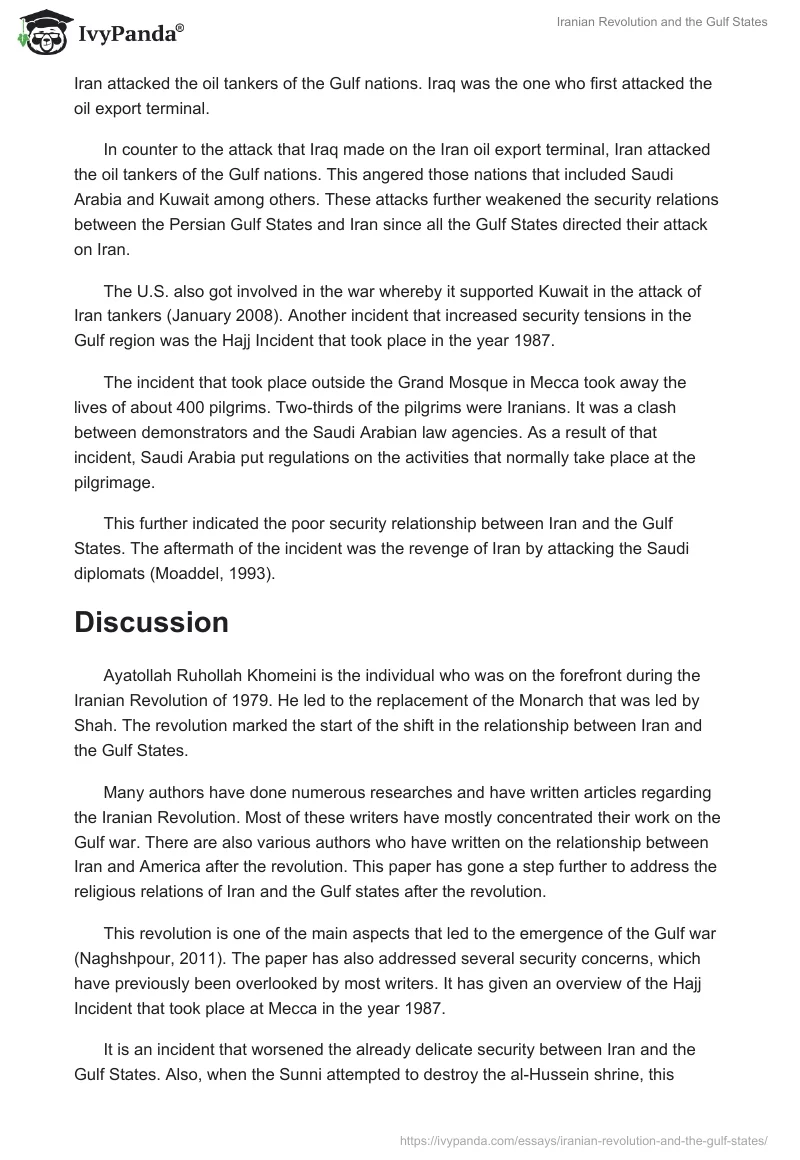 Iranian Revolution and the Gulf States. Page 5