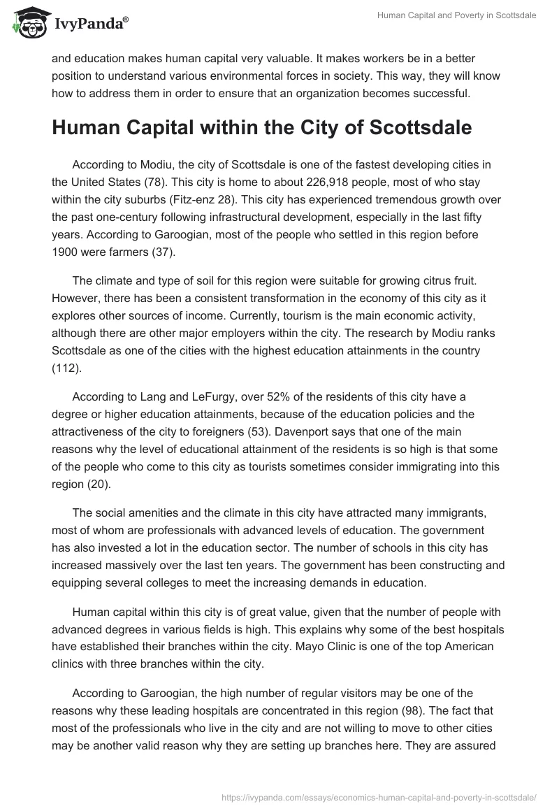 Human Capital and Poverty in Scottsdale. Page 2