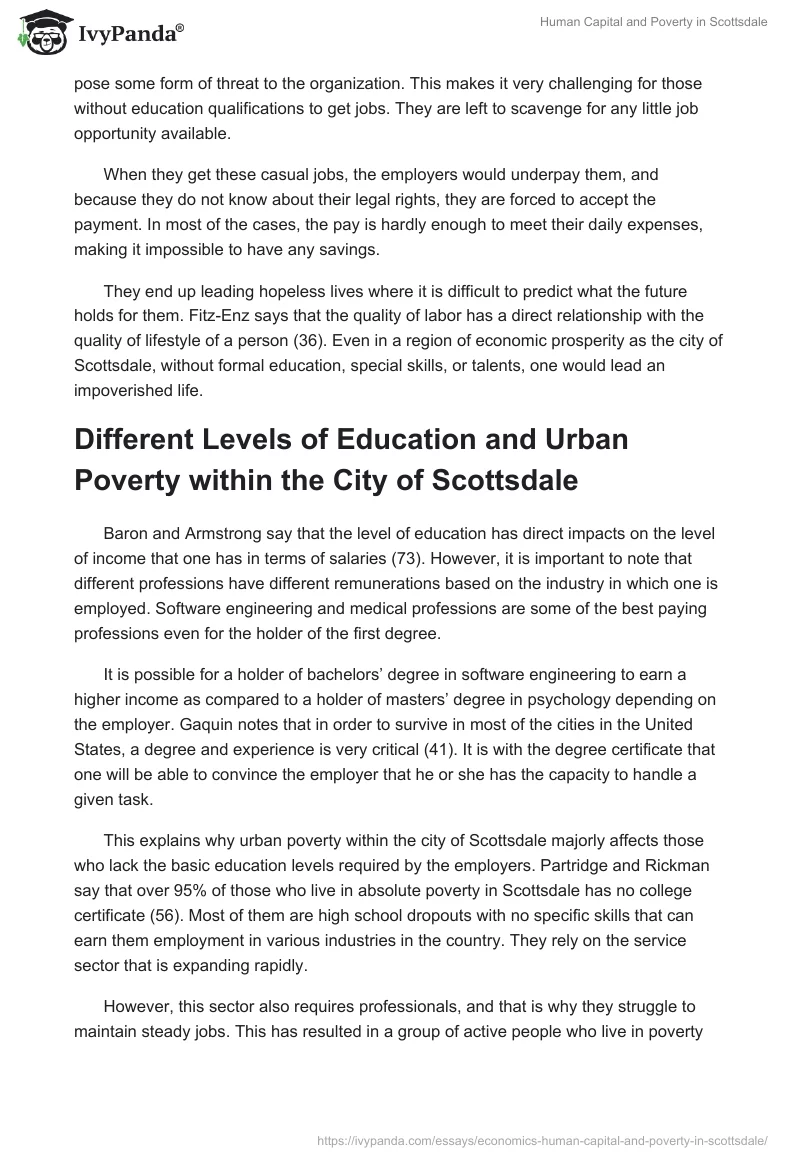 Human Capital and Poverty in Scottsdale. Page 5