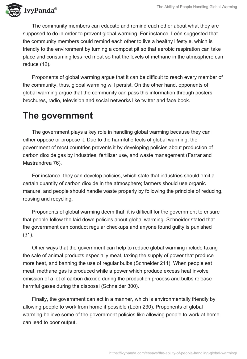 The Ability of People Handling Global Warming. Page 4