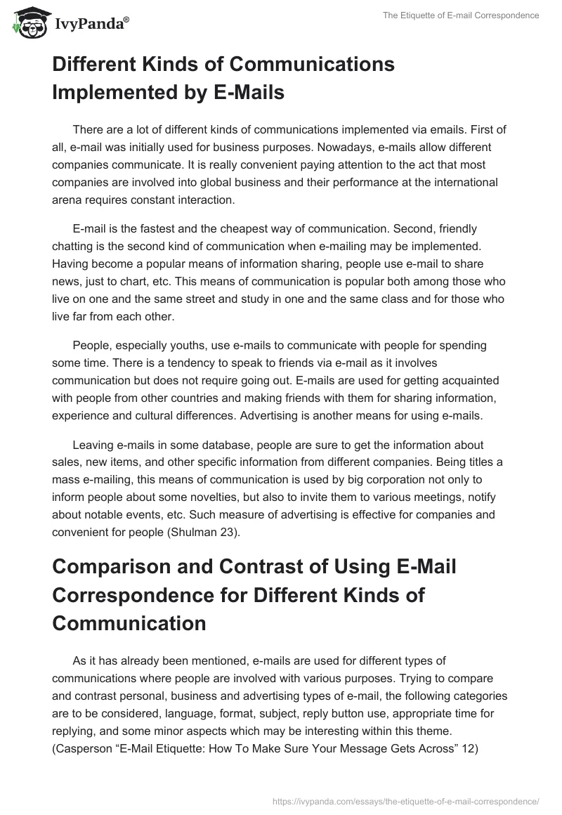 The Etiquette of E-mail Correspondence. Page 2