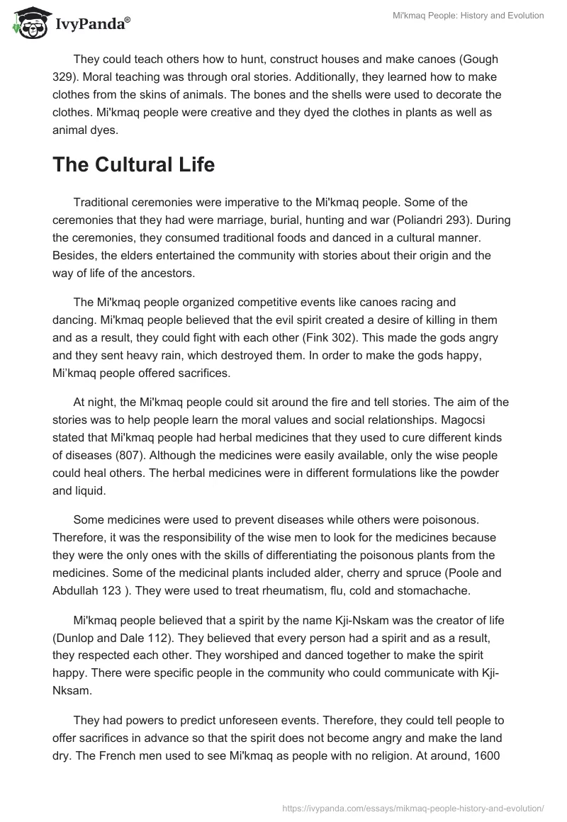 Mi'kmaq People: History and Evolution. Page 4