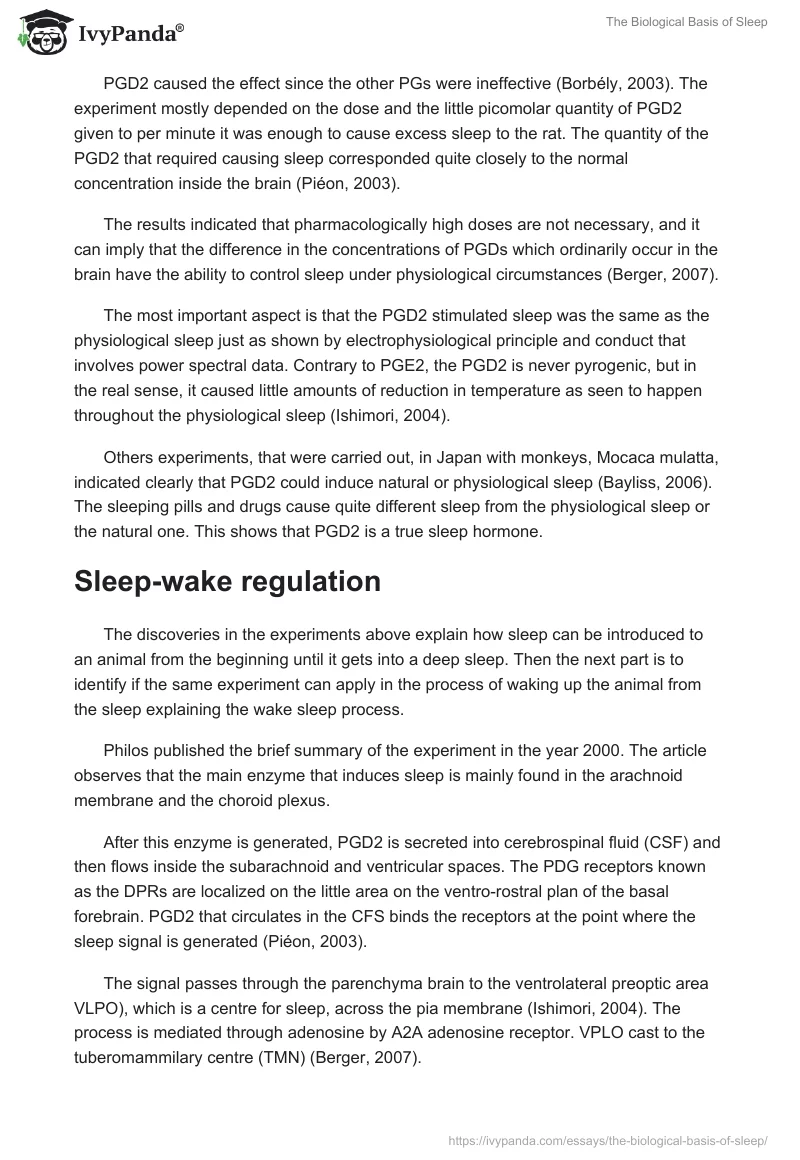 The Biological Basis of Sleep. Page 4