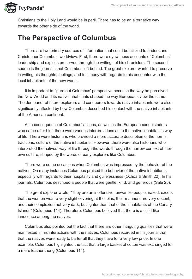 an essay on christopher columbus