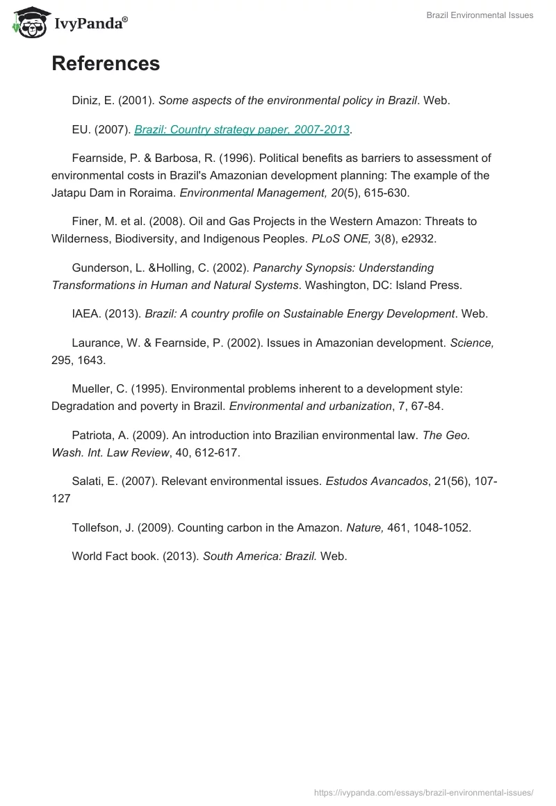 Brazil Environmental Issues. Page 4