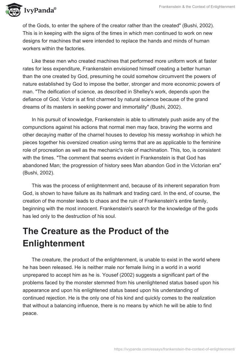 Frankenstein & the Context of Enlightenment. Page 3