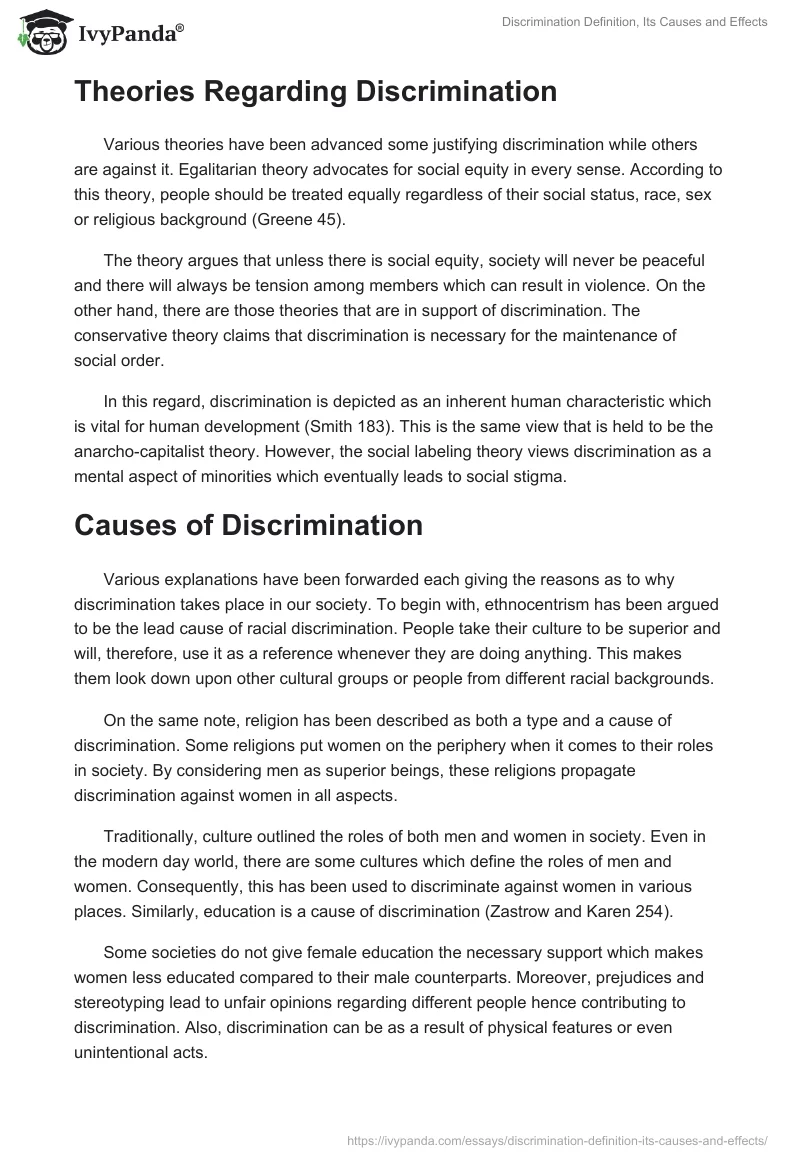 Discrimination Definition, Its Causes and Effects. Page 3