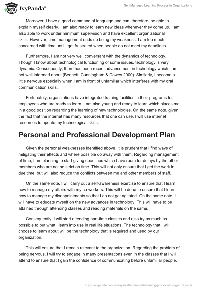 Self-Managed Learning Process in Organizations. Page 5