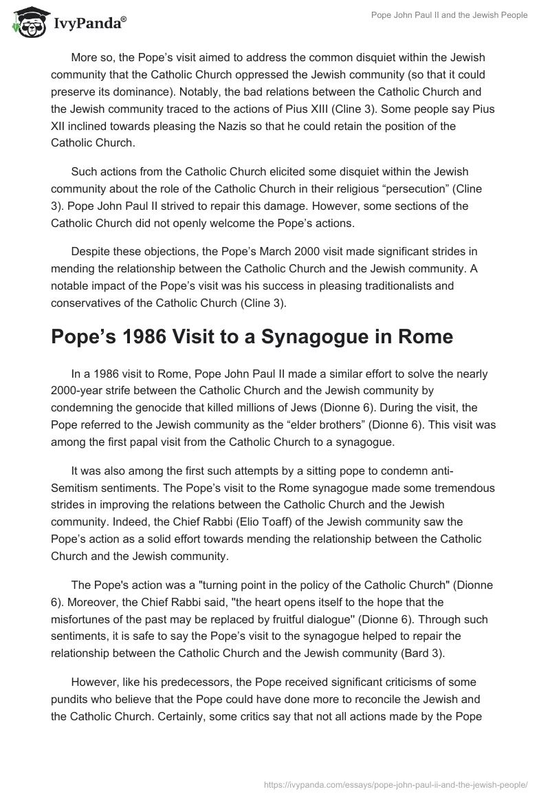 Pope John Paul II and the Jewish People. Page 2