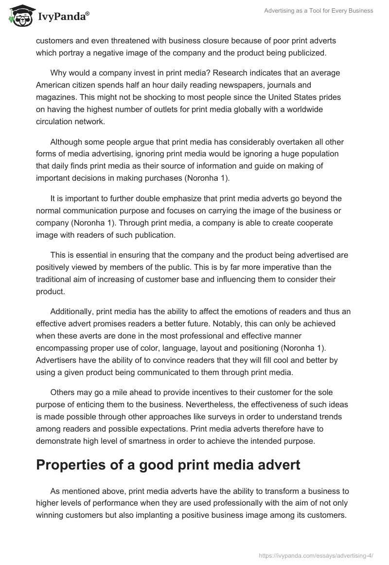 Advertising as a Tool for Every Business. Page 2