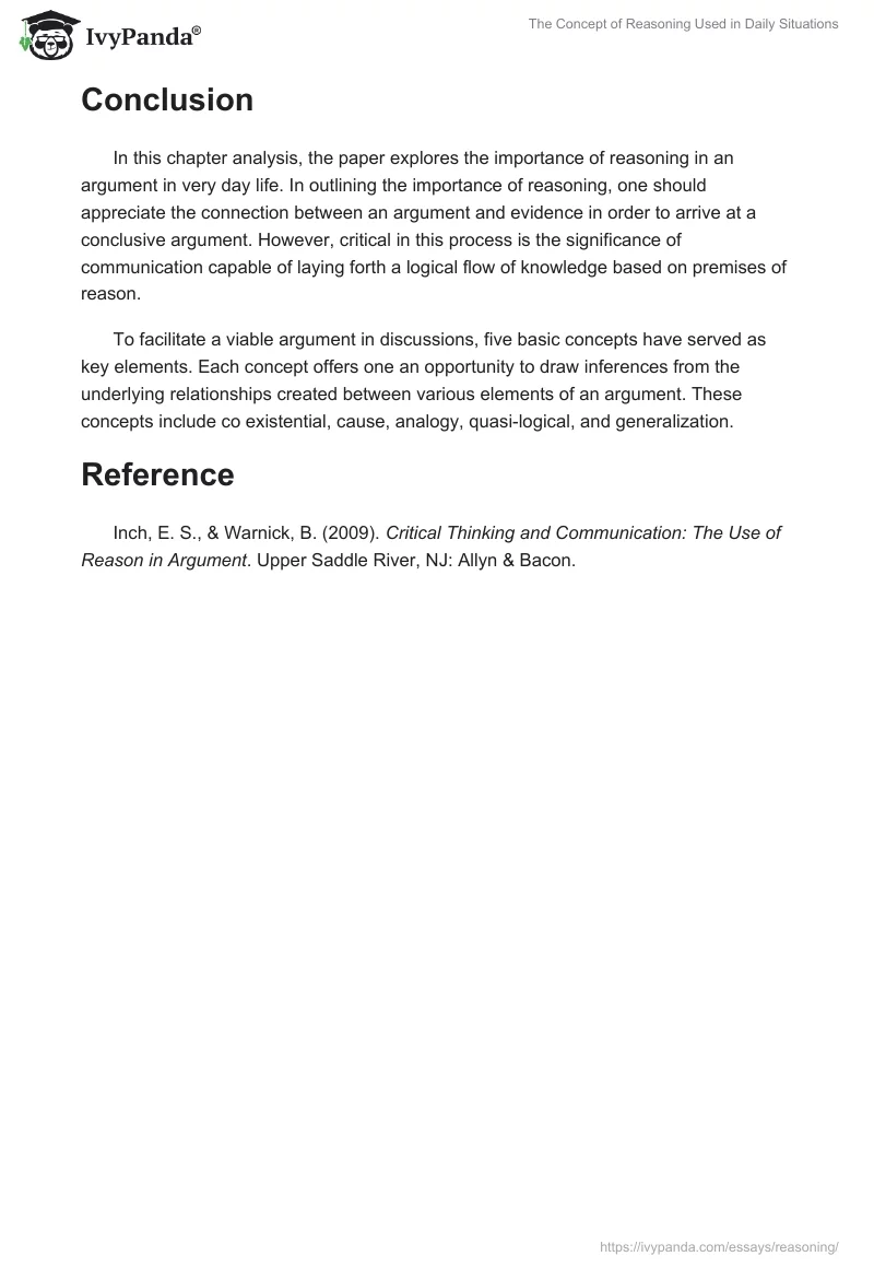 The Concept of Reasoning Used in Daily Situations. Page 4