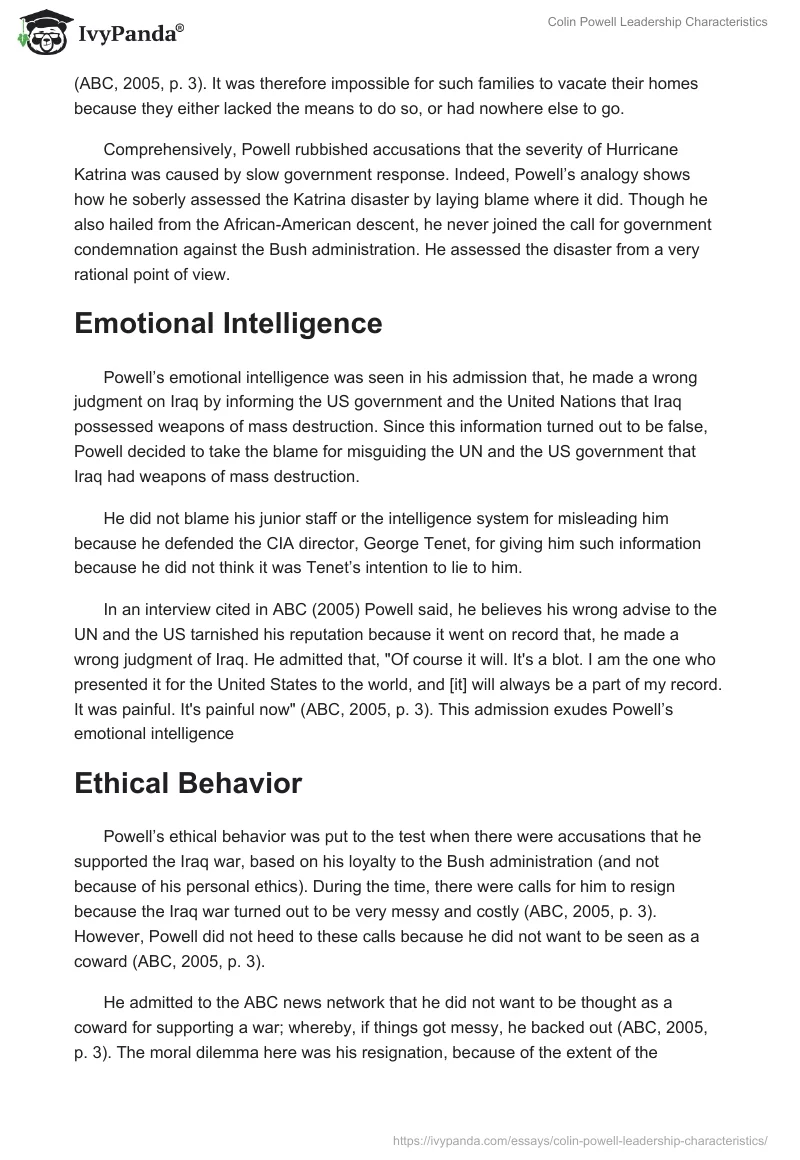 Colin Powell Leadership Characteristics. Page 4