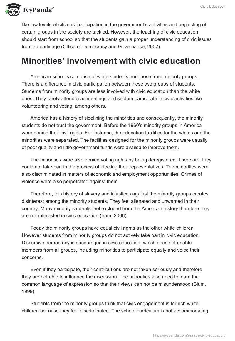 Civic Education. Page 3