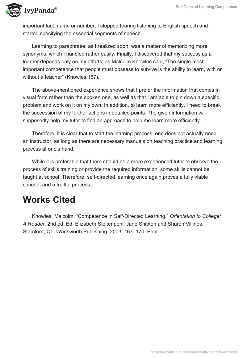 Self-Directed Learning Competence. Page 2