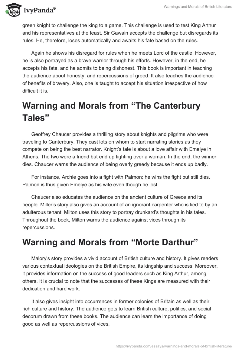 Warnings and Morals of British Literature. Page 2
