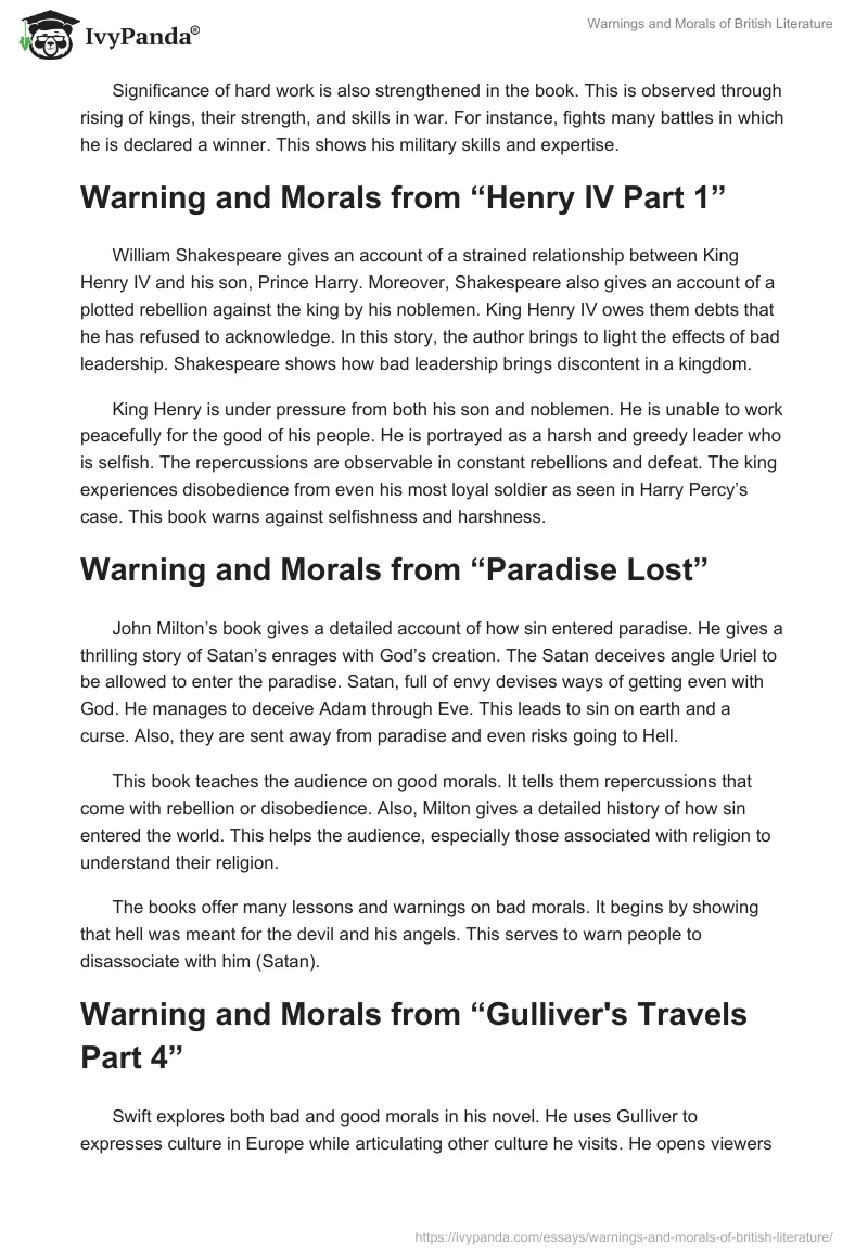 Warnings and Morals of British Literature. Page 3