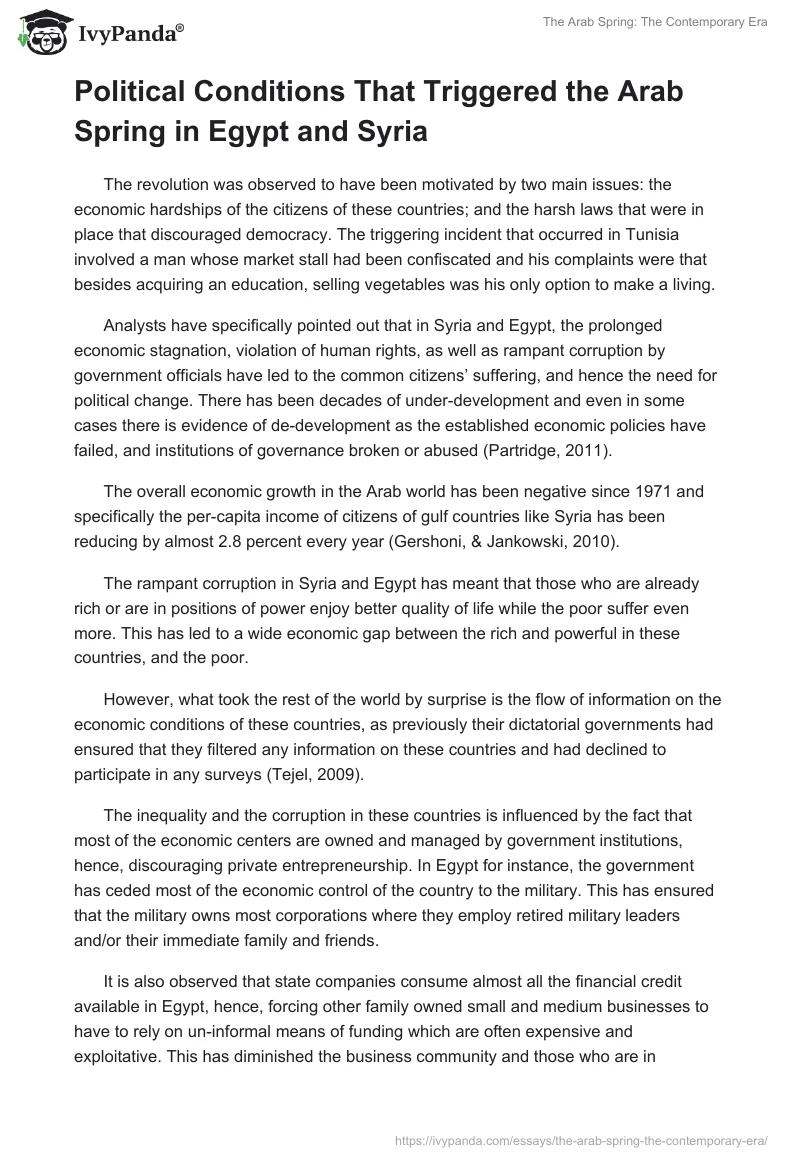 The Arab Spring: The Contemporary Era. Page 4