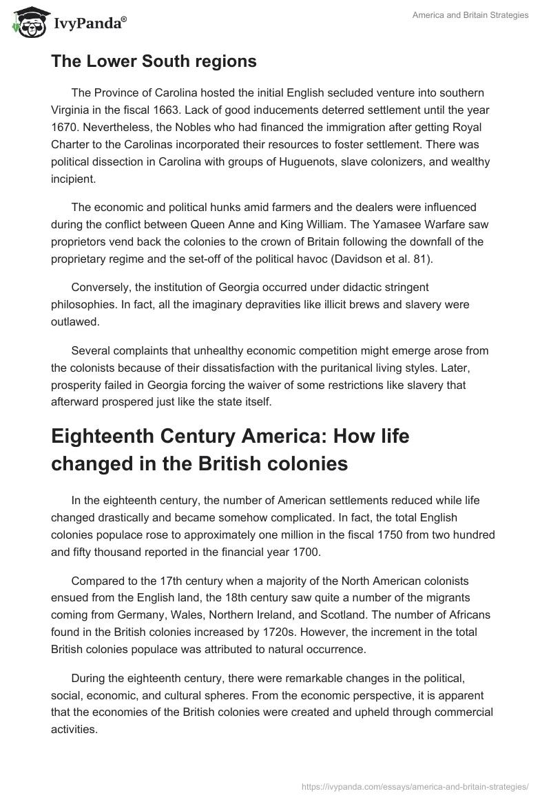 America and Britain Strategies. Page 5