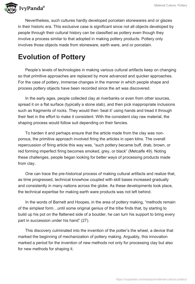 Material Culture: Pottery. Page 4