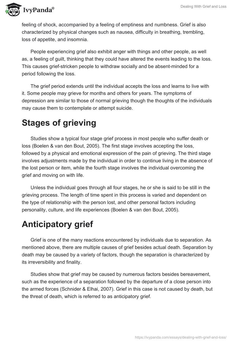 Dealing With Grief and Loss. Page 2