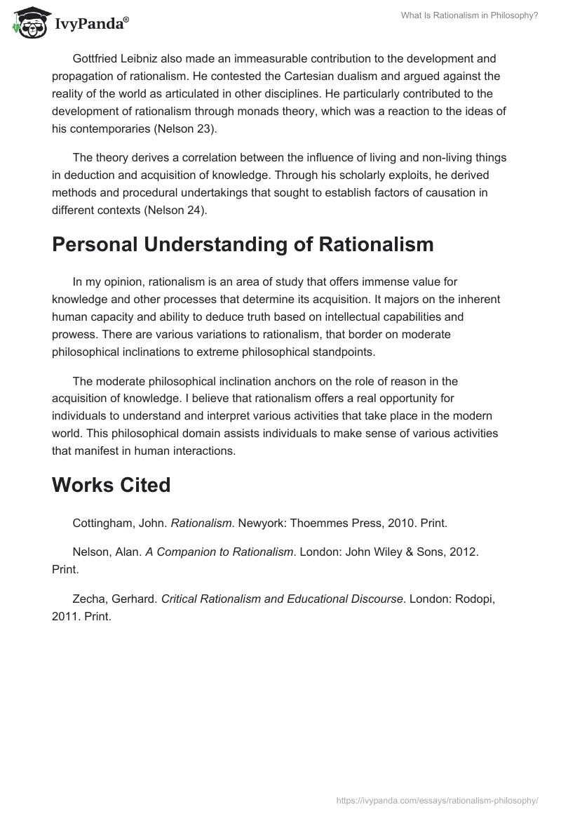 What Is Rationalism in Philosophy?. Page 3