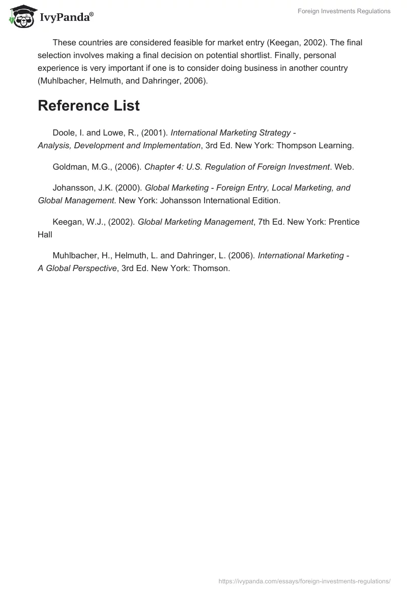 Foreign Investments Regulations. Page 5
