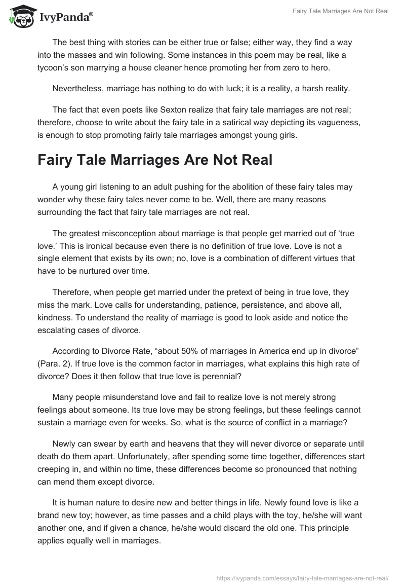 Fairy Tale Marriages Are Not Real. Page 2