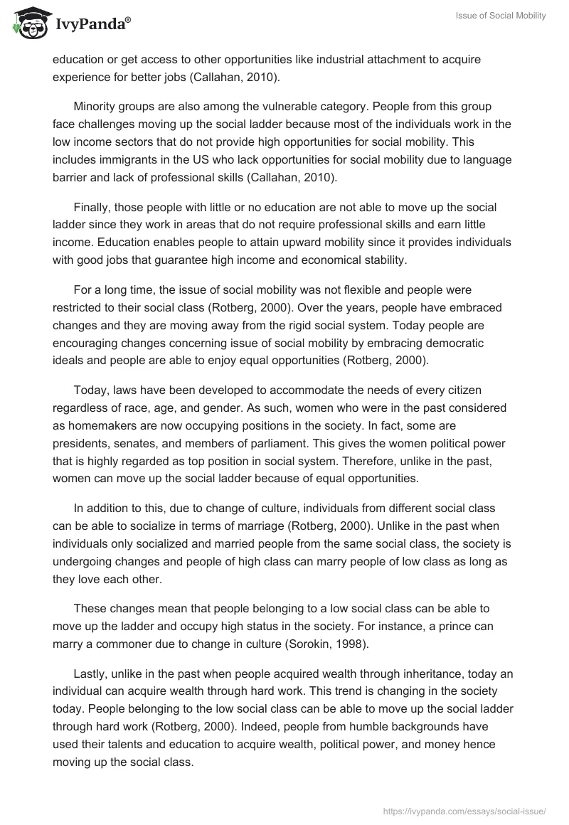 Issue of Social Mobility. Page 2
