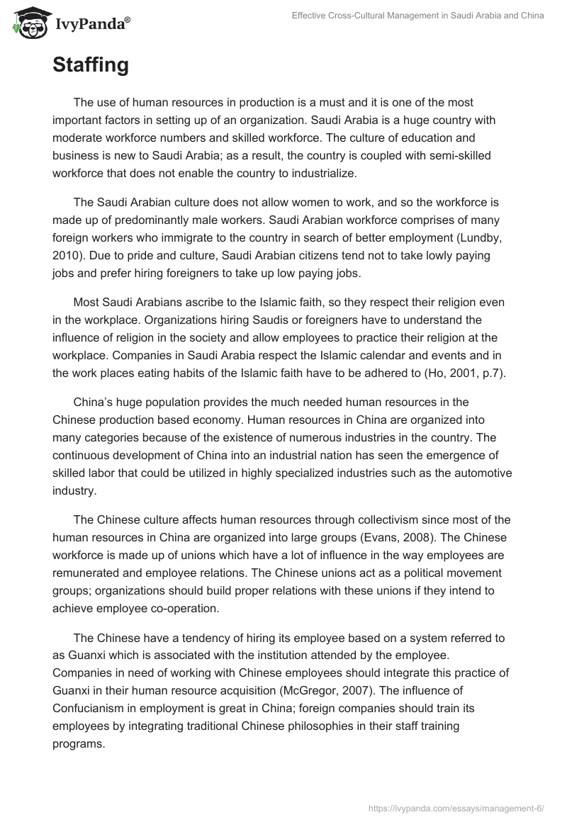Effective Cross-Cultural Management in Saudi Arabia and China. Page 4