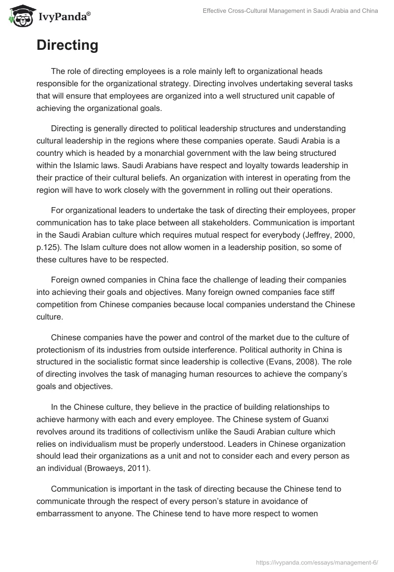 Effective Cross-Cultural Management in Saudi Arabia and China. Page 5