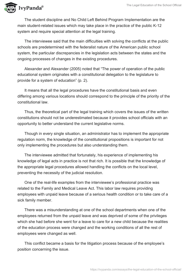 The Legal Education of the School Official. Page 2