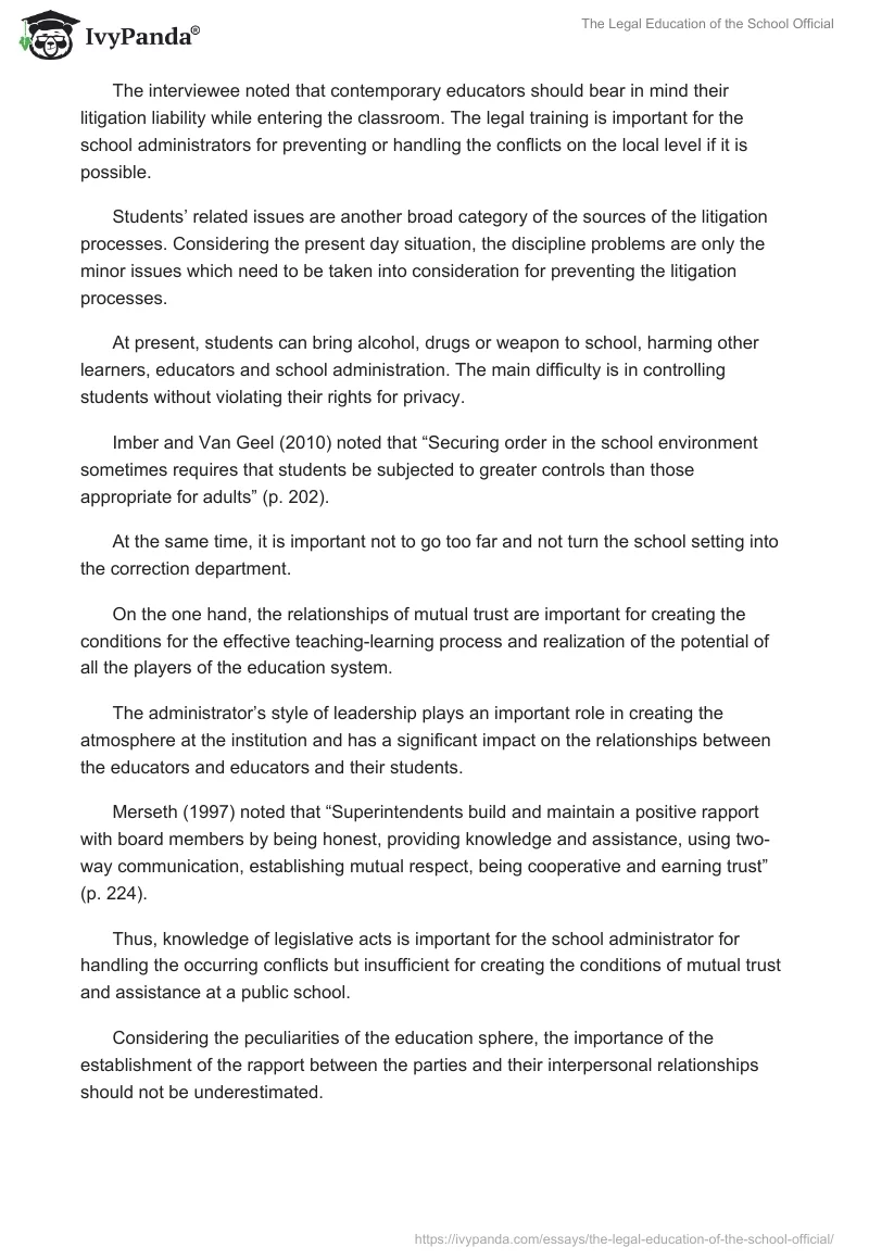 The Legal Education of the School Official. Page 4