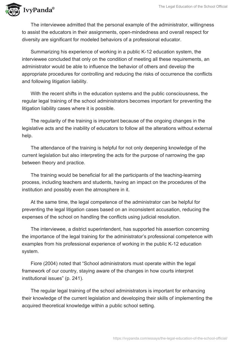 The Legal Education of the School Official. Page 5