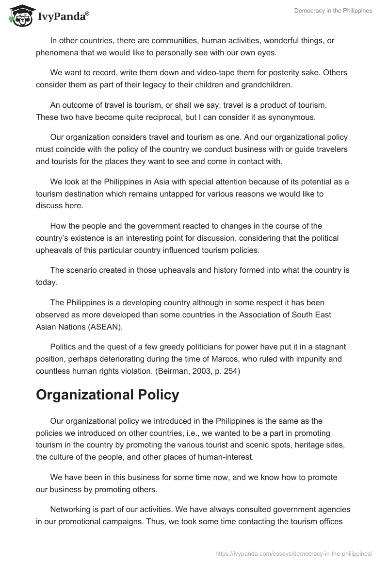 Democracy in the Philippines. Page 3
