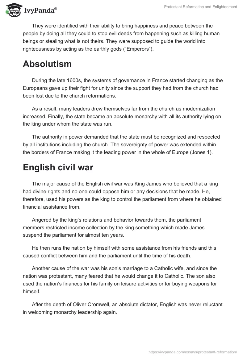 Protestant Reformation and Enlightenment. Page 4
