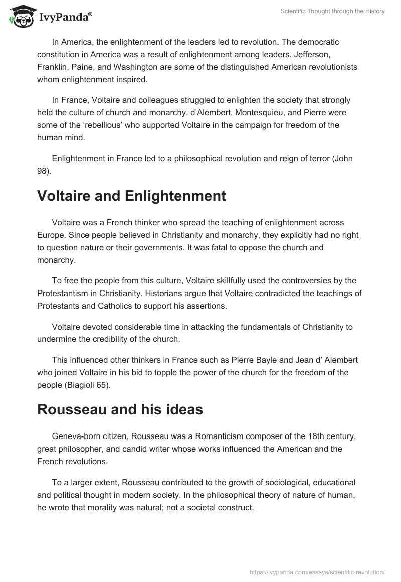 Scientific Thought Through the History. Page 2
