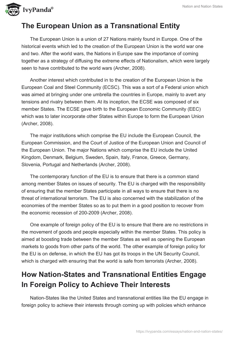 Nation and Nation States. Page 4