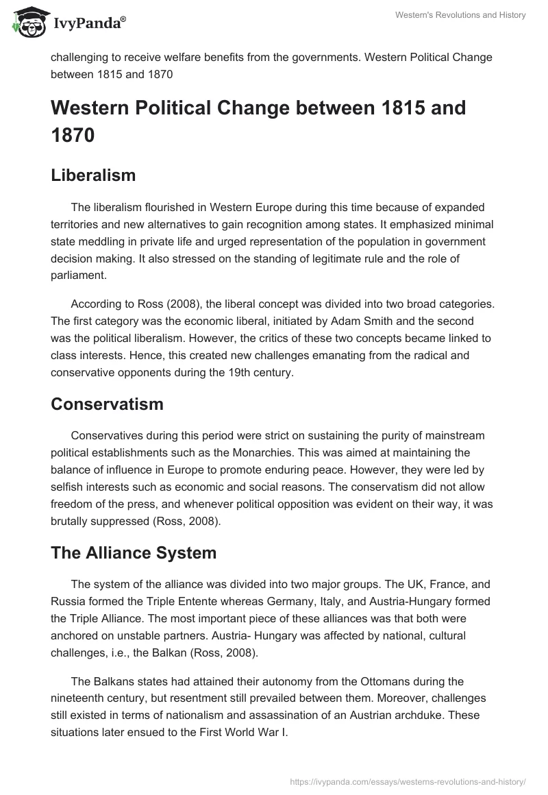 Western's Revolutions and History. Page 4