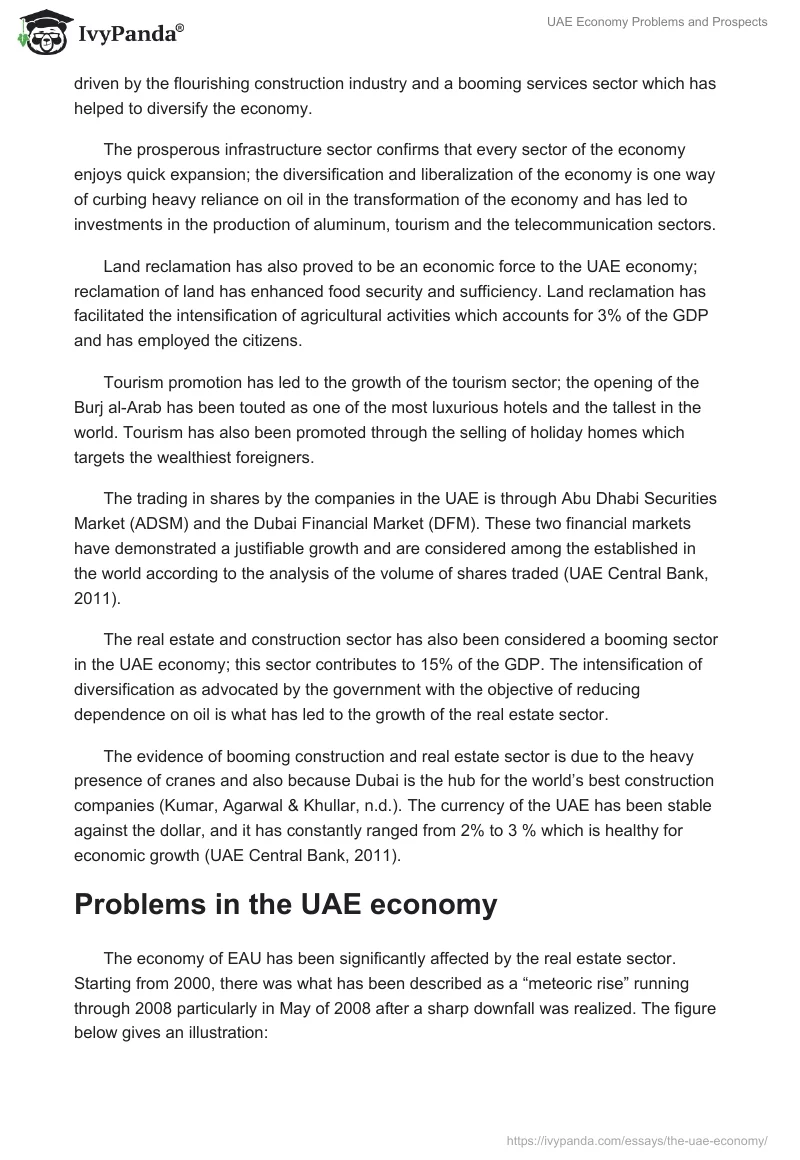 UAE Economy Problems and Prospects. Page 2