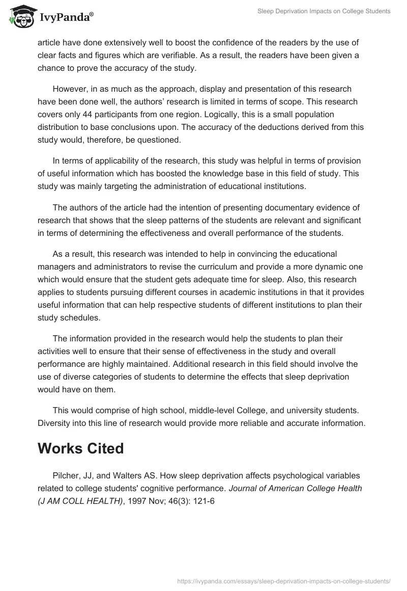 Sleep Deprivation Impacts on College Students. Page 3