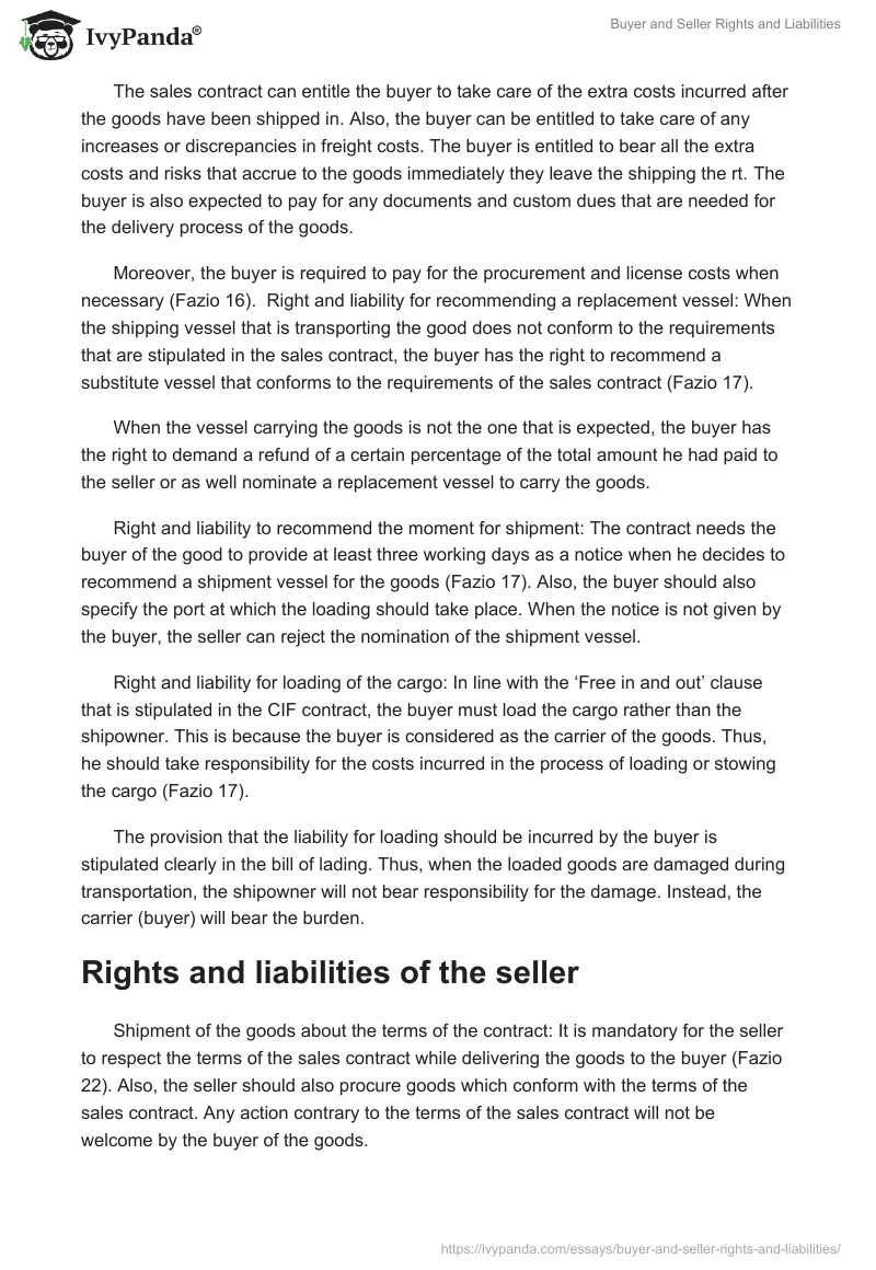 Buyer and Seller Rights and Liabilities. Page 2