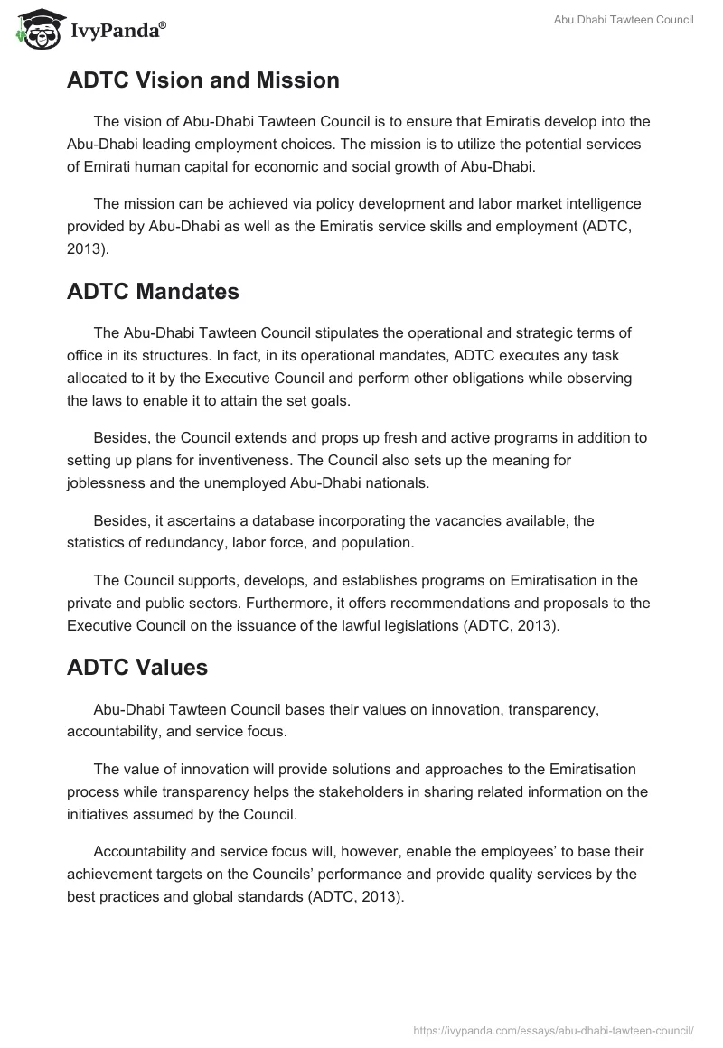 Abu Dhabi Tawteen Council. Page 2