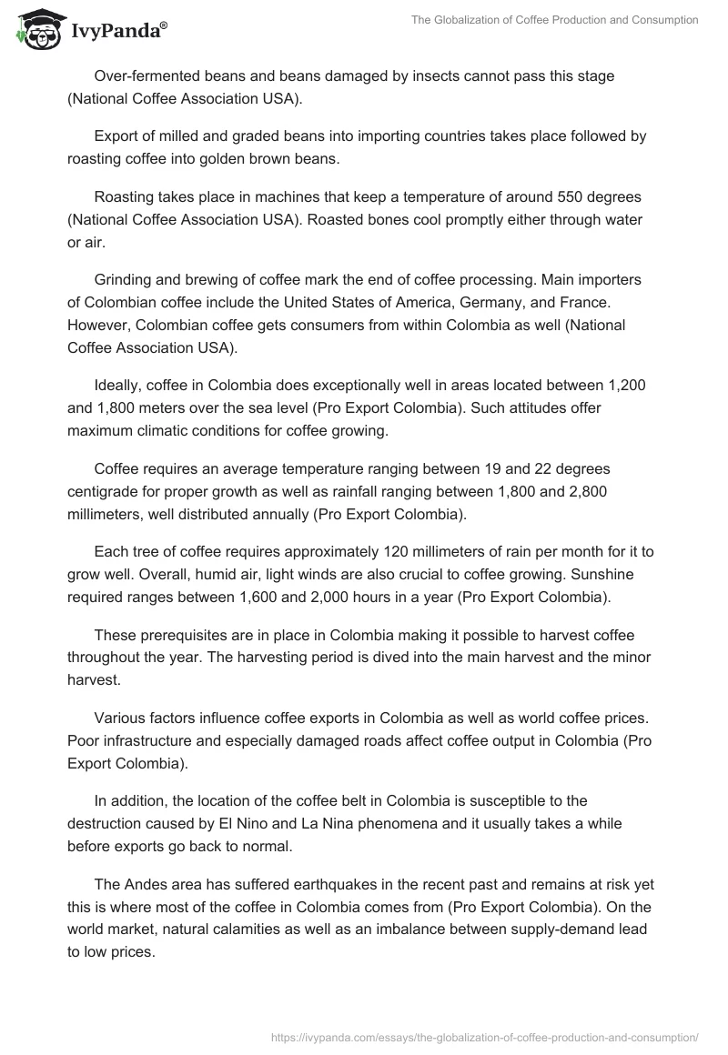 The Globalization of Coffee Production and Consumption. Page 3