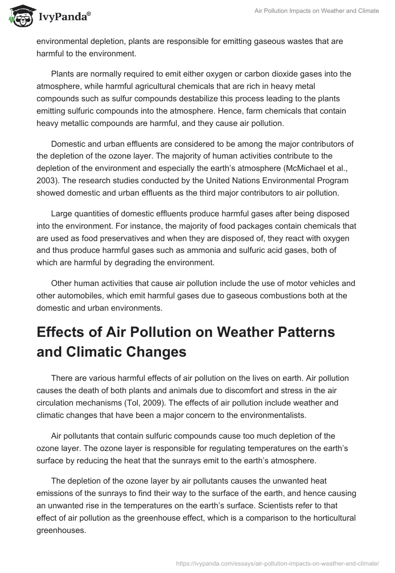 Air Pollution Impacts on Weather and Climate. Page 3