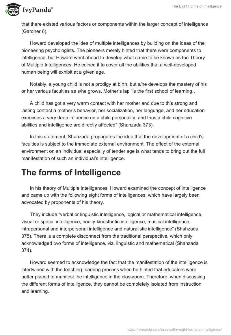The Eight Forms of Intelligence. Page 2