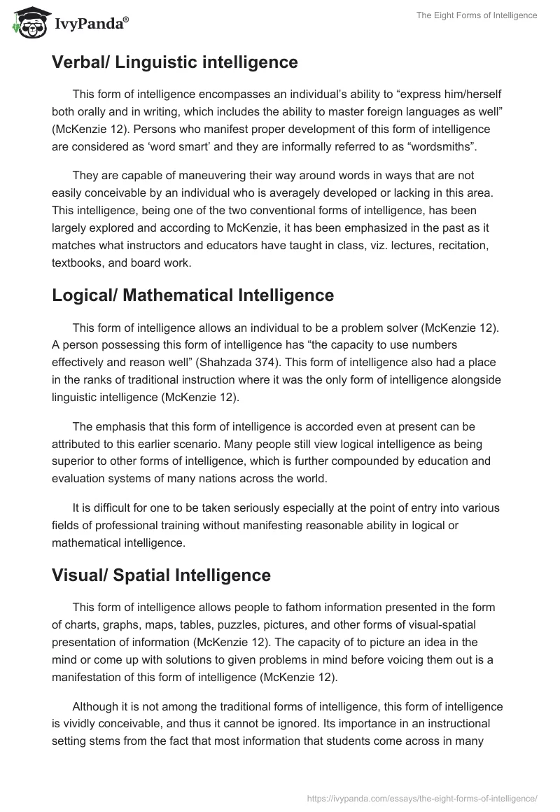 The Eight Forms of Intelligence. Page 3